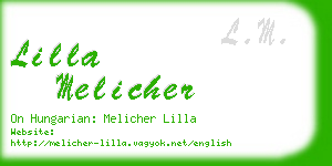 lilla melicher business card